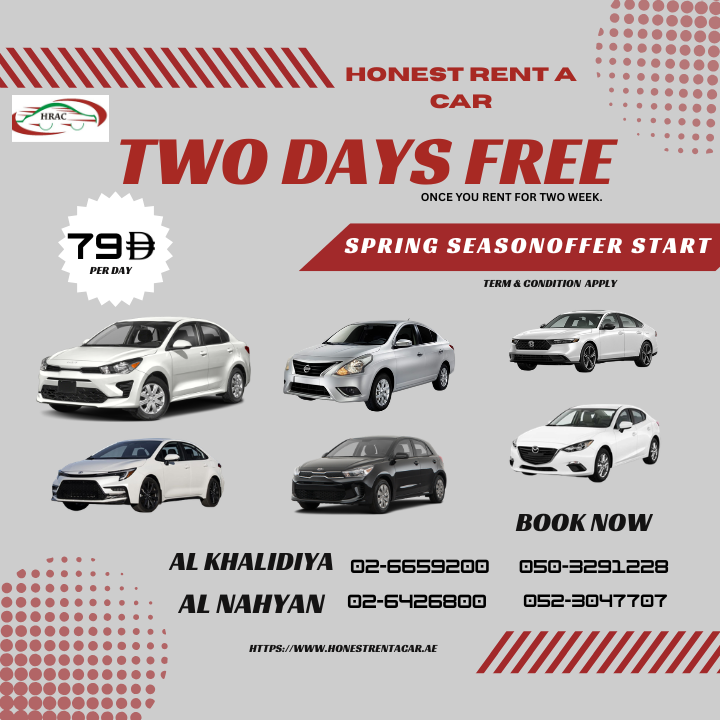 Special OFFER of weekly & Monthly.