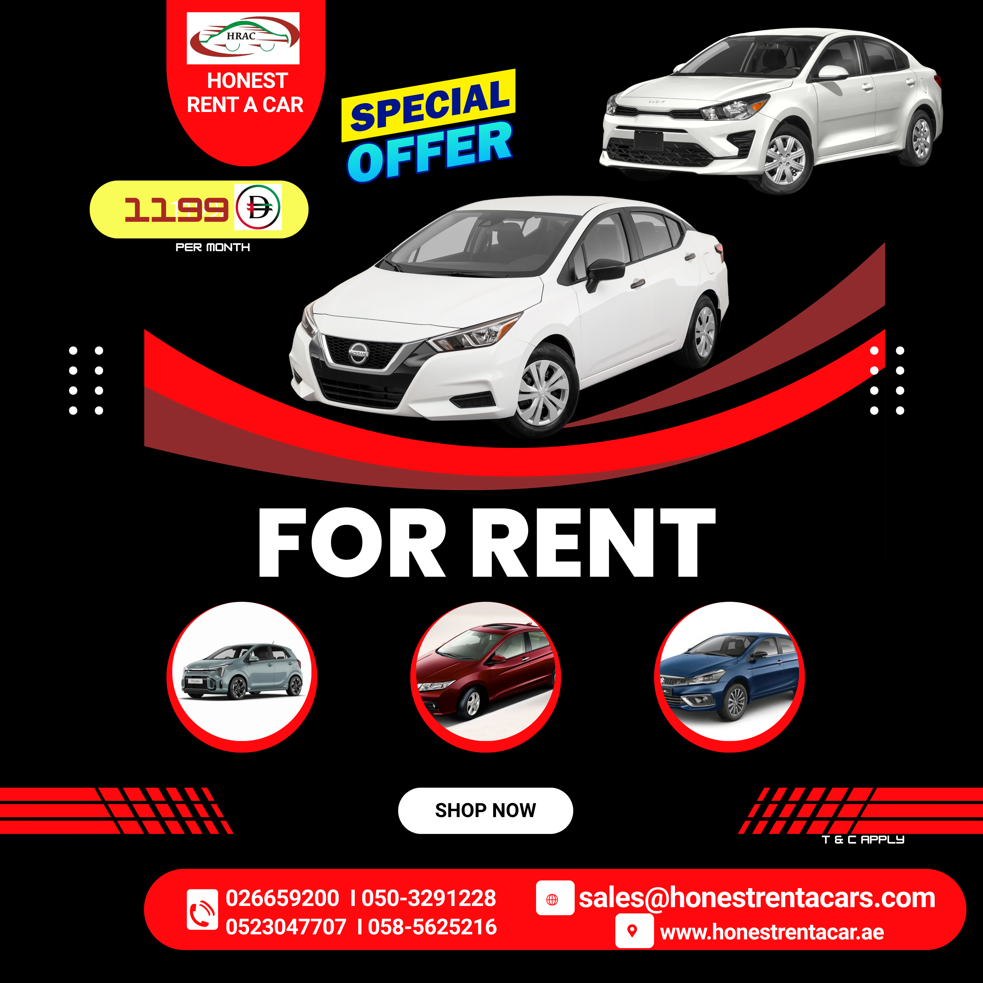 Special OFFER of weekly & Monthly.